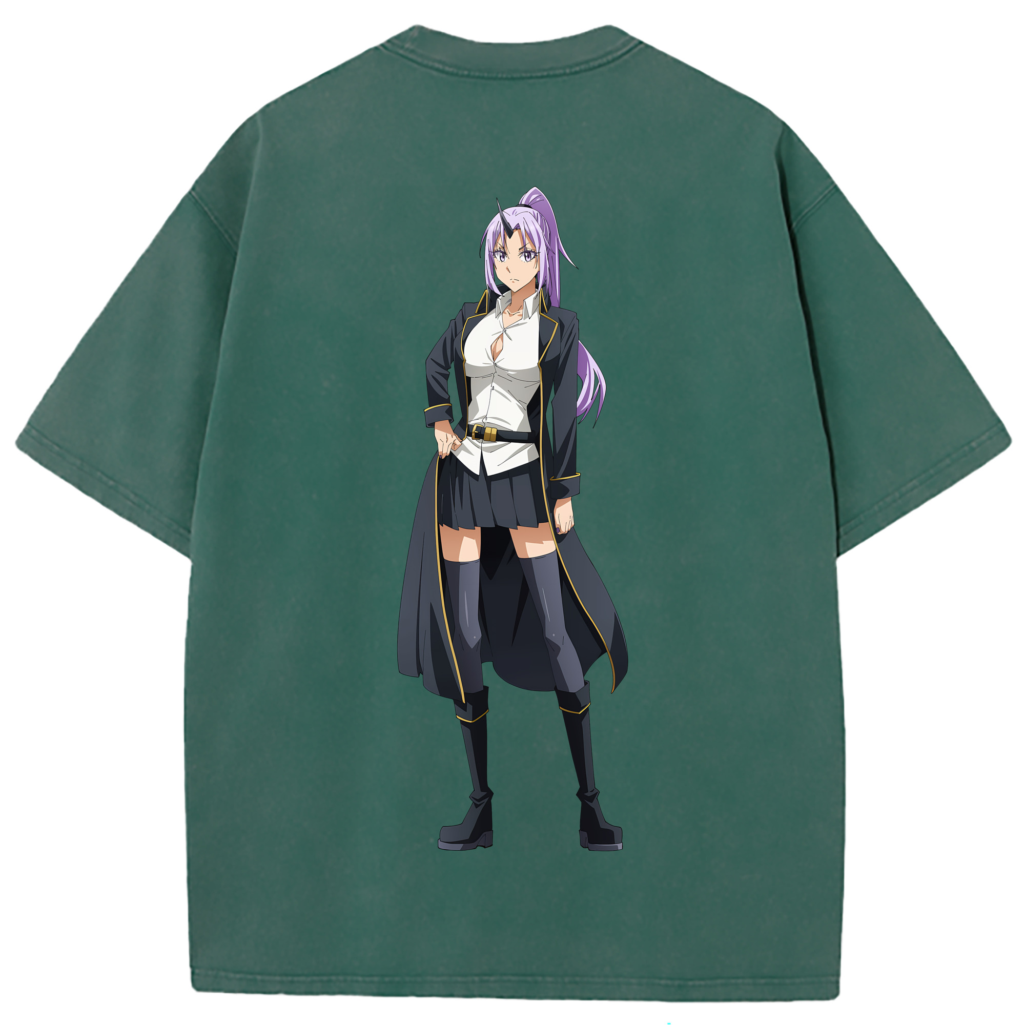 （画像用） 転スラ Regarding Reincarnated to Slime 綿100% ヴィンテージ風 半袖Tシャツ（背面プリント）